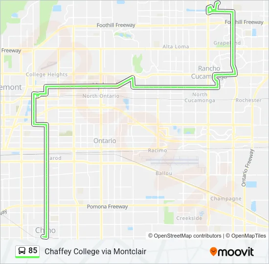 85 Bus Line Map