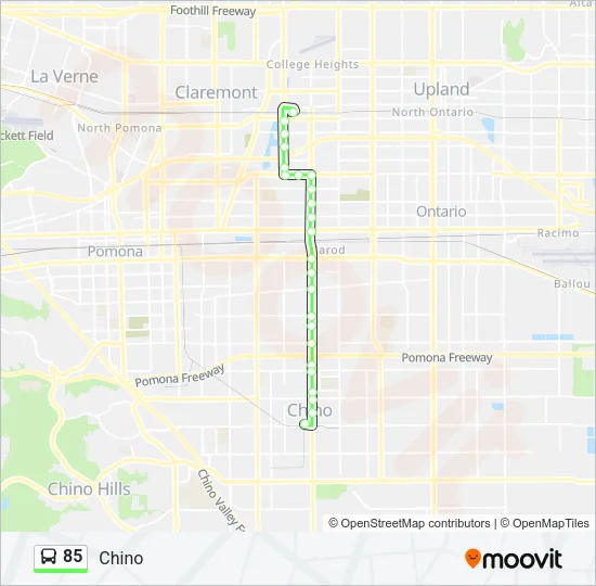 85 Bus Line Map