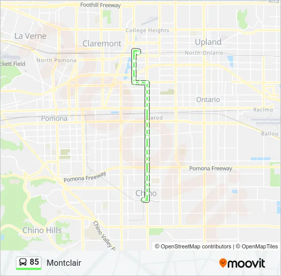 85 Bus Line Map