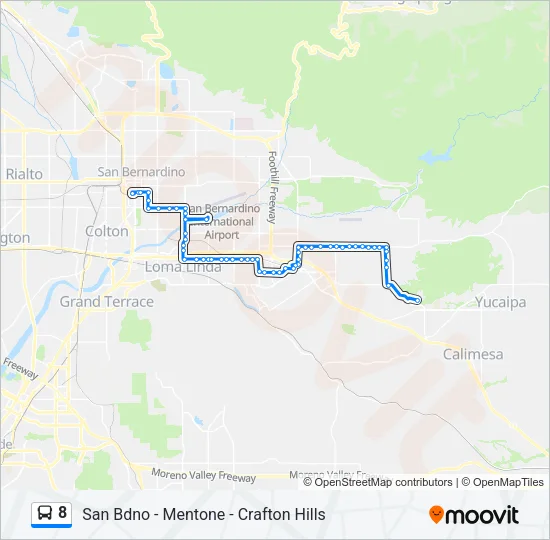 8 Bus Line Map