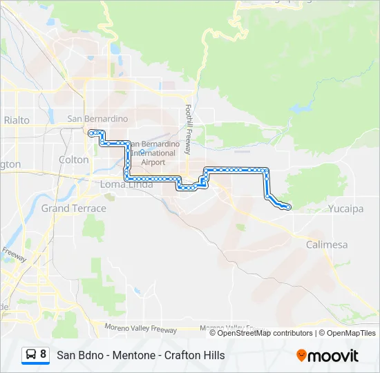 8 Bus Line Map