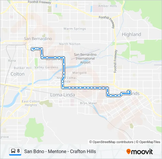 8 Bus Line Map