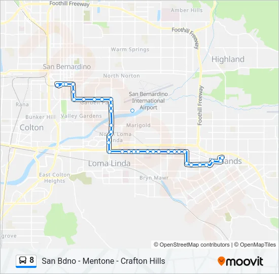 8 Bus Line Map