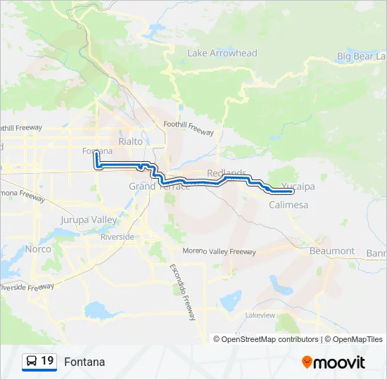 19 Bus Line Map