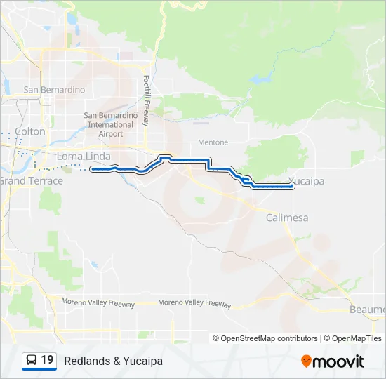 19 Bus Line Map