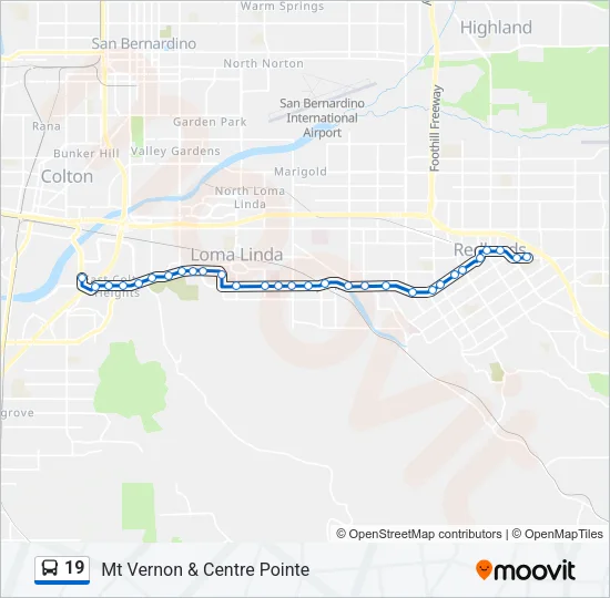19 Bus Line Map