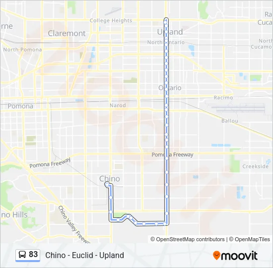 83 Bus Line Map