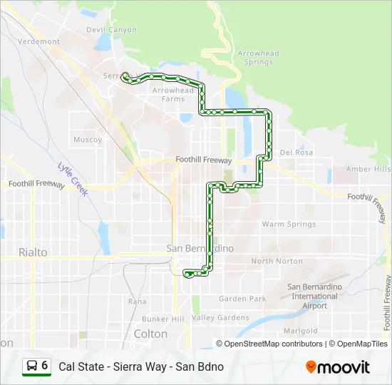 6 Bus Line Map