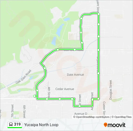 319 Bus Line Map