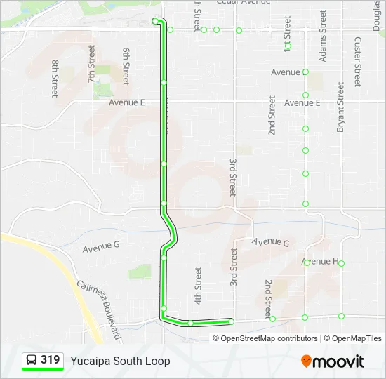 319 Bus Line Map