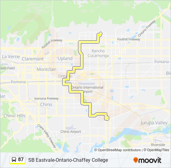 87 bus Line Map