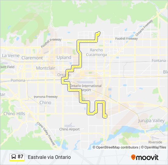 87 Bus Line Map