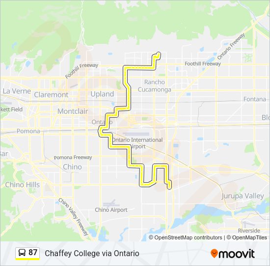 87 Bus Line Map