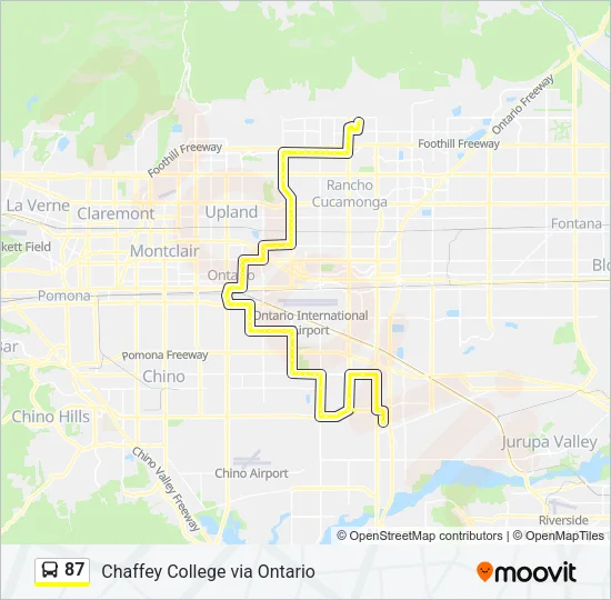 87 Bus Line Map