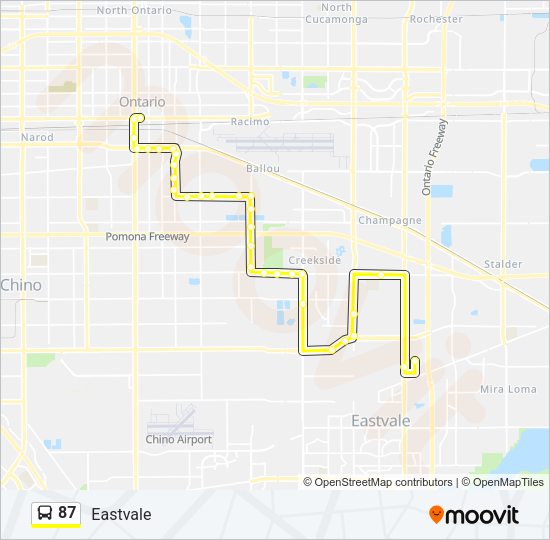 87 Bus Line Map