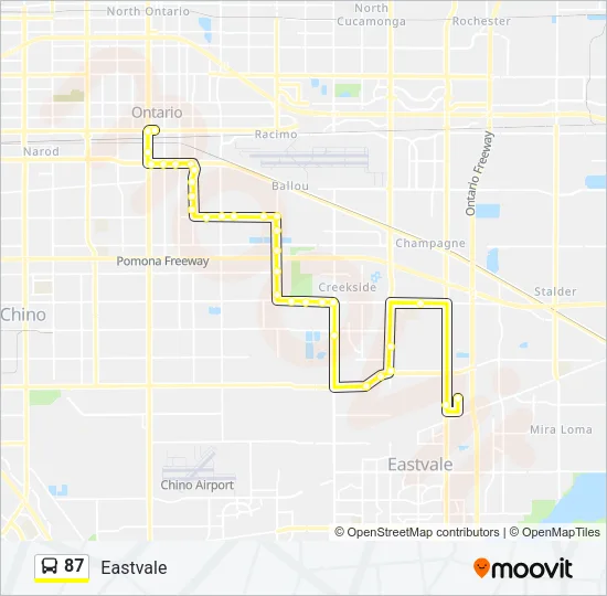 87 Bus Line Map