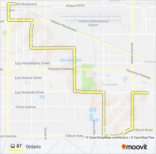 87 Bus Line Map