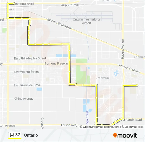 87 Bus Line Map