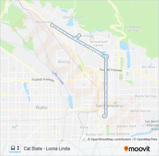 2 Bus Line Map