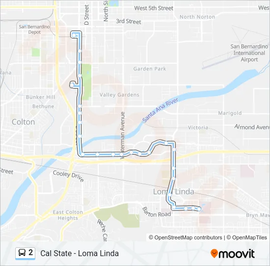 2 Bus Line Map