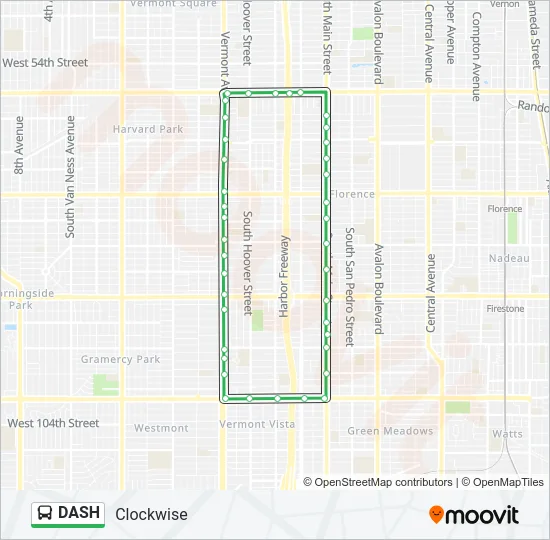 DASH Bus Line Map