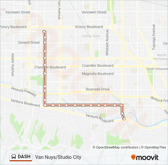 DASH Bus Line Map