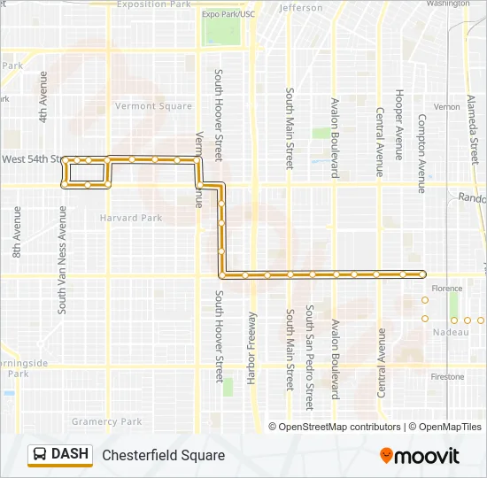DASH Bus Line Map