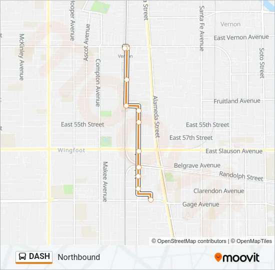 DASH Bus Line Map