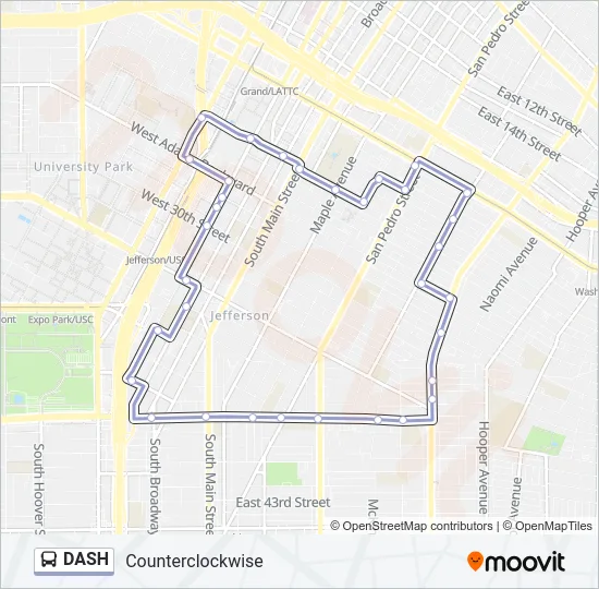 DASH Bus Line Map