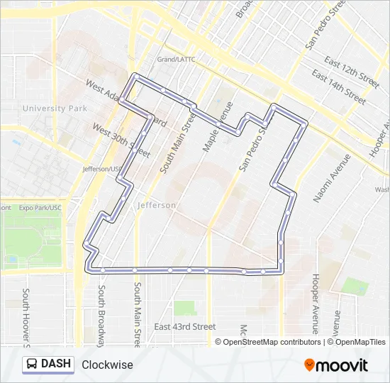 DASH Bus Line Map