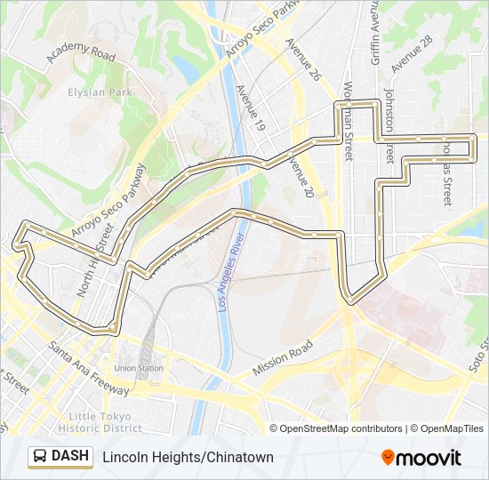 DASH Bus Line Map