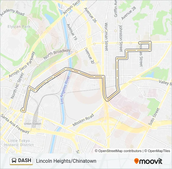 DASH Bus Line Map