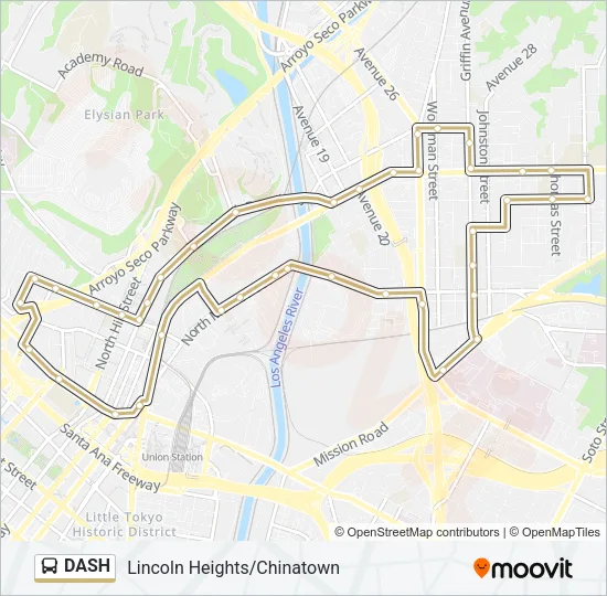 DASH Bus Line Map