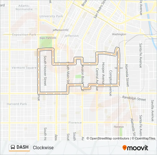 DASH Bus Line Map
