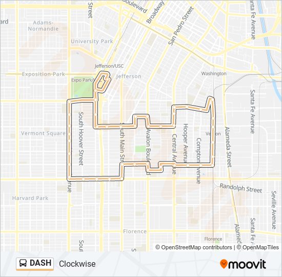 DASH bus Line Map