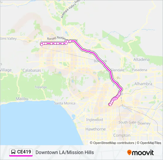 CE419 Bus Line Map