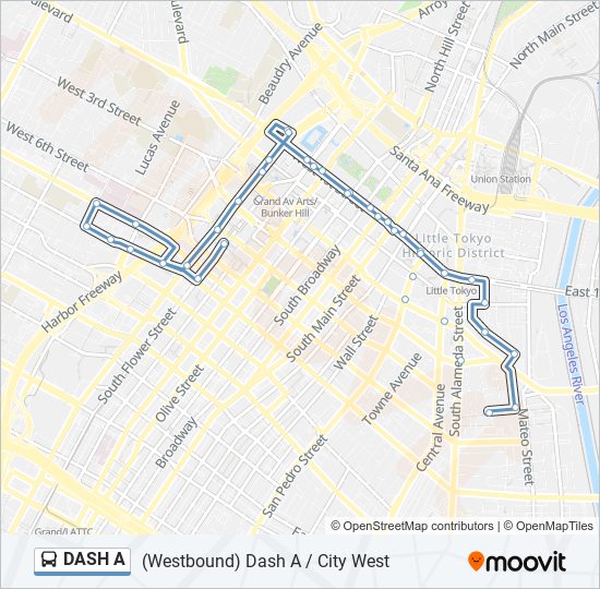 Mapa de DASH A de autobús