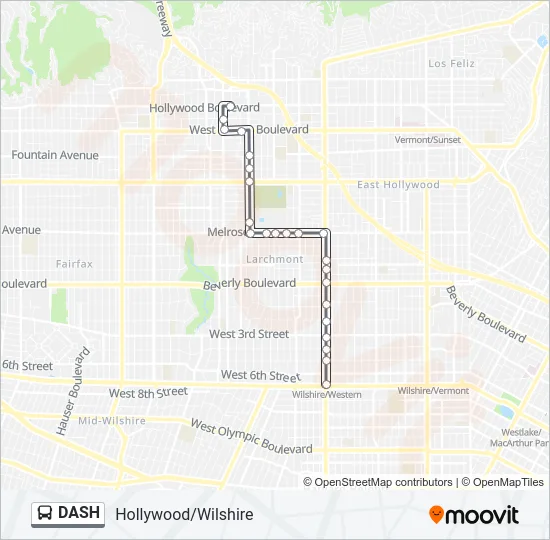 DASH Bus Line Map