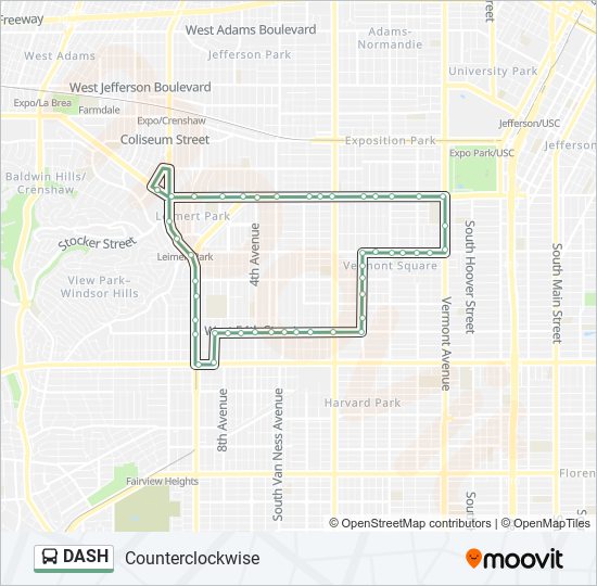 Mapa de DASH de autobús