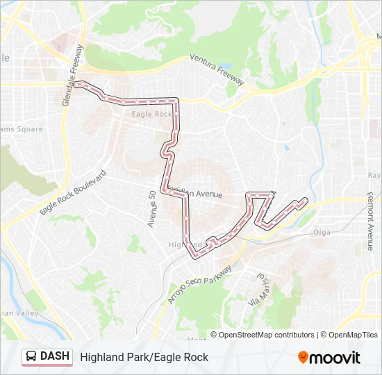 DASH Bus Line Map