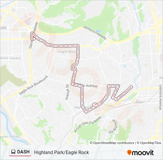 DASH Bus Line Map