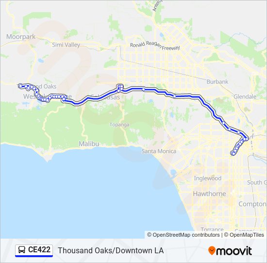 Mapa de CE422 de autobús