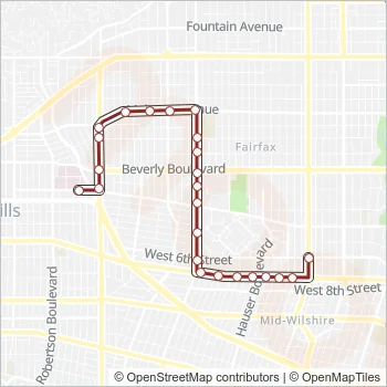 DASH Route: Schedules, Stops & Maps - Westbound (Updated)