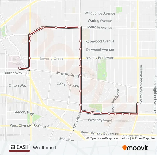 DASH Bus Line Map
