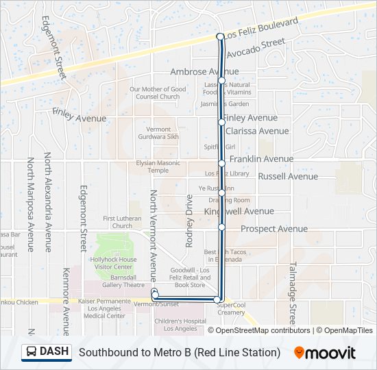 dash Route Schedules, Stops & Maps Southbound to Metro B (Red Line