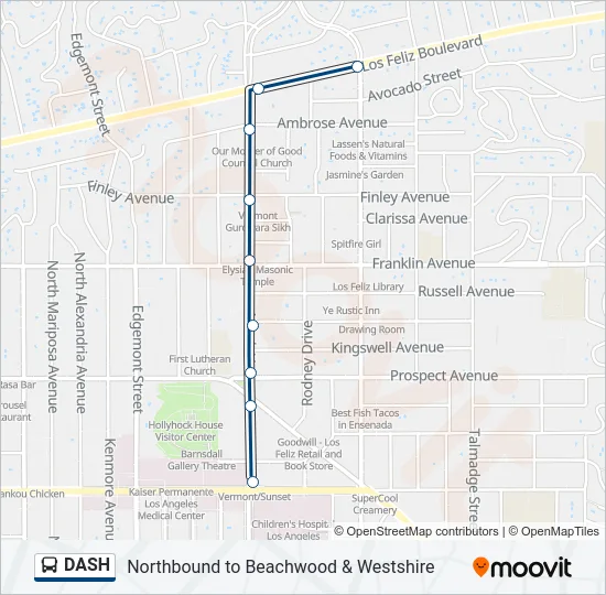 DASH Bus Line Map