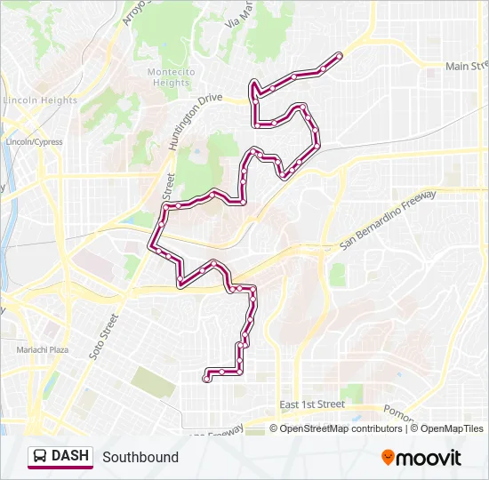 DASH Bus Line Map