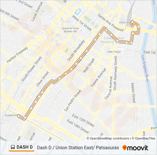 DASH D Bus Line Map