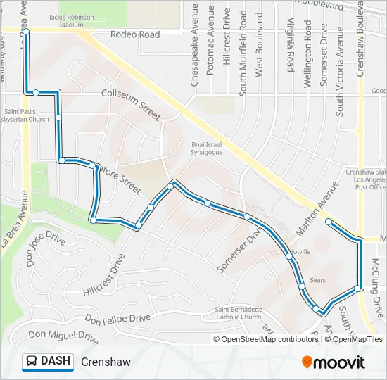 DASH Bus Line Map
