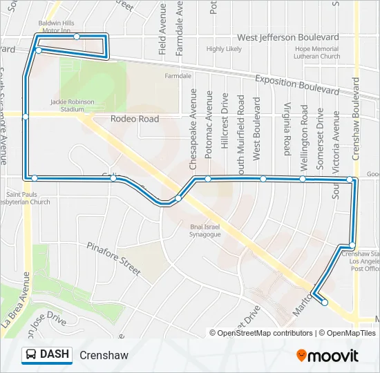 DASH Bus Line Map